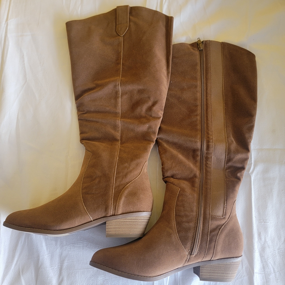 Lane Bryant Brown Knee-High Riding Boots